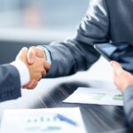 Handshake over a small business loan