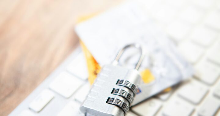 A padlock and a keyboard