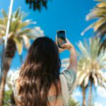 Someone taking a selfie