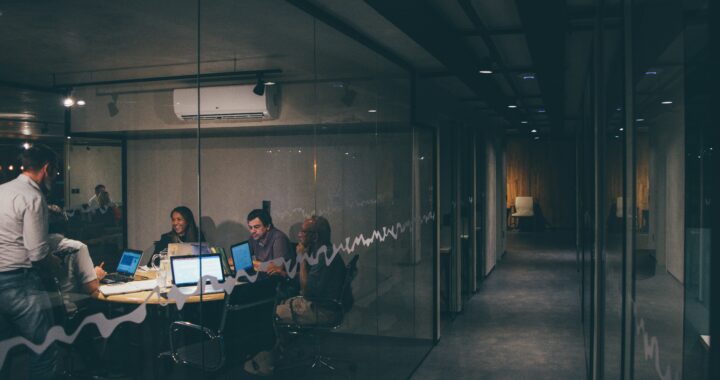 A startup business meeting