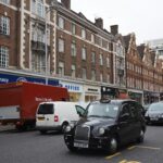 A bustling British street