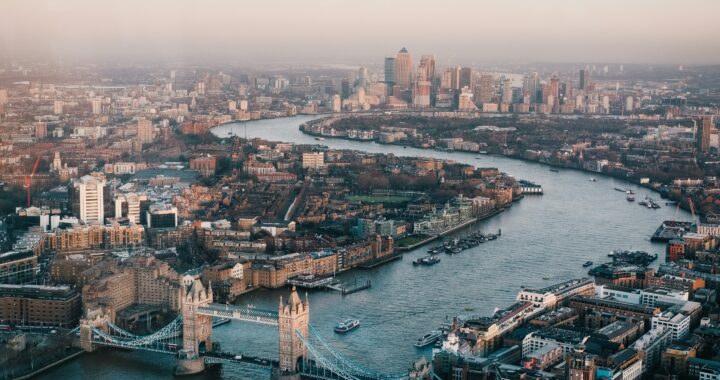 An aerial view of London