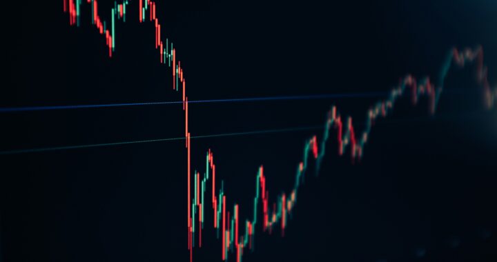 A chart showing a sharp drop