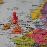 A map of Europe, with Germany and the UK prominent